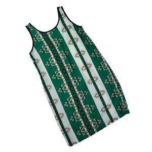 Alya Green Aztec Shift Dress size Small
